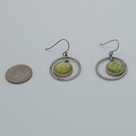 Like New Lia Sophia Silver Tinted Earrings - Picture 1 of 2